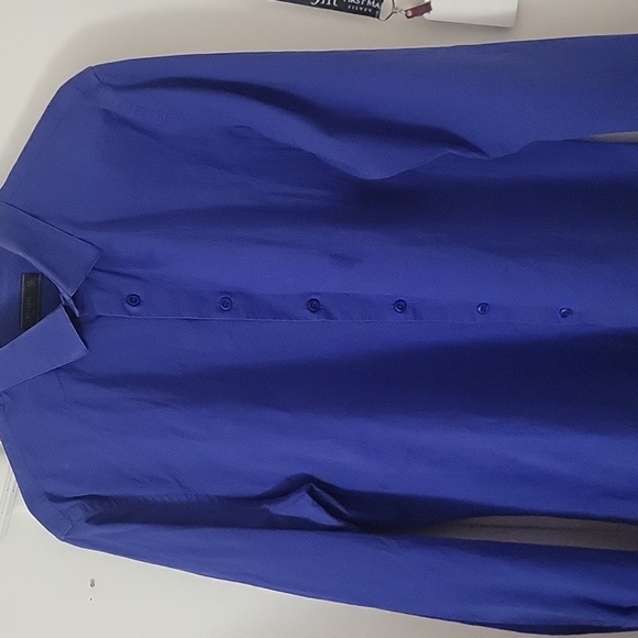 Prada Milano stretch cotton dress shirt color blue size 43/17 - Picture 11 of 14